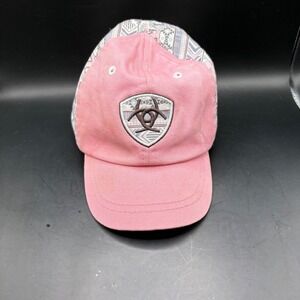Ariat‎ Pink Aztec Print Baseball Cap Hat Embroidered Logo Western Sz infant